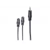 shiverpeaks BASIC-S Cabo adaptador Y de áudio, ficha estéreo 3,5mm para 2 conetores fêmea estéreo 3,5mm, 0,2m, preto BS30761
