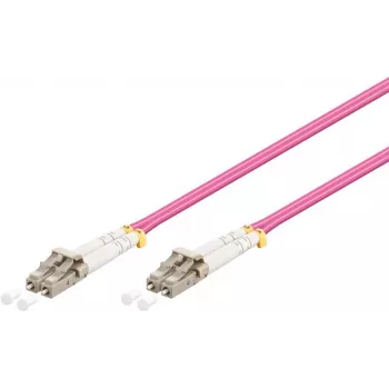 Wentronic 95938 cabo patch de fibra ótica multimodo LC para LC, rosa