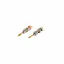 SHIVERPEAKS BASIC-S Conjunto de fichas banana, 2 peças vermelho/preto, metal dourado, 4 mm BS56210-SET
