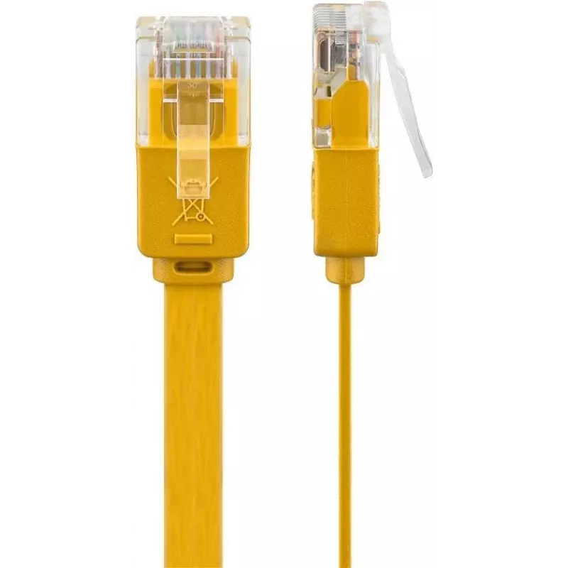 Wentronic Cabo de rede RJ45 CAT6 0,5m, U/UTP, amarelo 96396