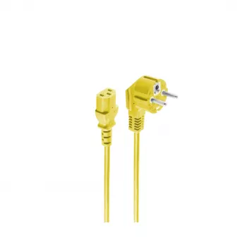 shiverpeaks BASIC-S Cabo de alimentação Schuko para IEC C13, 1,8 m, amarelo BS09-05182