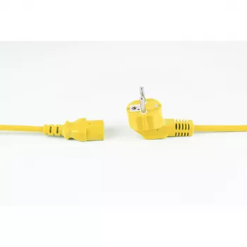 shiverpeaks BASIC-S Cabo de alimentação Schuko para IEC C13, 1,8 m, amarelo BS09-05182