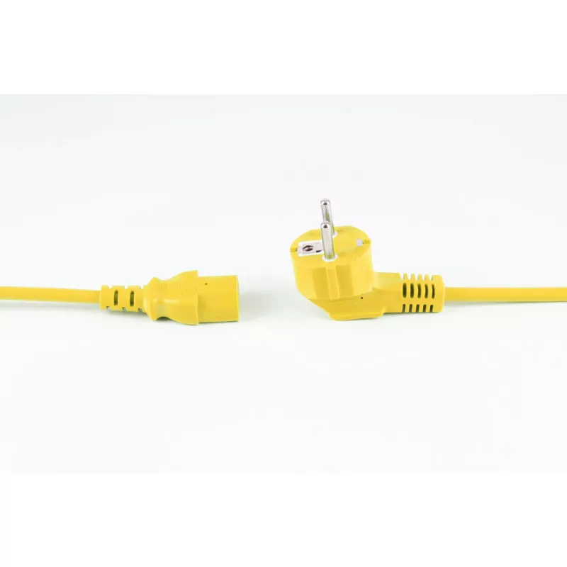 shiverpeaks BASIC-S Cabo de alimentação Schuko para IEC C13, 1,8 m, amarelo BS09-05182