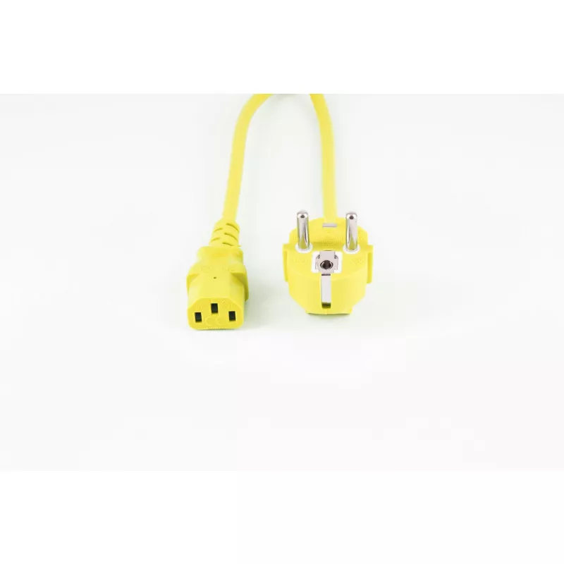 shiverpeaks BASIC-S Cabo de alimentação Schuko para IEC C13, 1,8 m, amarelo BS09-05182