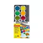 Faber-Castell Eberhard Faber Caixa de aguarelas Winner, 24 cores vivas, tampa transparente removível serve como paleta de mistura 578324