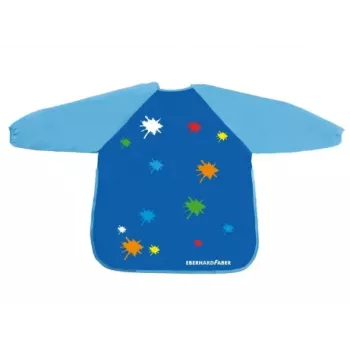 Avental de pintura infantil Faber-Castell EBERHARD FABER EFA Color, azul, mangas compridas, tamanho único, 4-9 anos, blister 579903