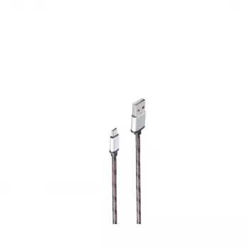Cabo USB 2.0 SHIVERPEAKS BS14-50082, USB-A para Micro-USB B, 2 m, castanho