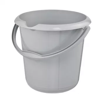 Balde de limpeza redondo keeeper mika eco, 10 litros, cinzento-pedra, 100% plástico reciclado, asa ergonómica 1171015000000