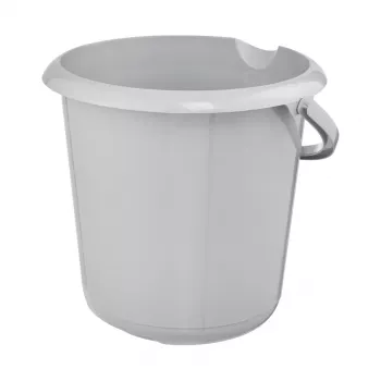 Balde de limpeza redondo keeeper mika eco, 10 litros, cinzento-pedra, 100% plástico reciclado, asa ergonómica 1171015000000