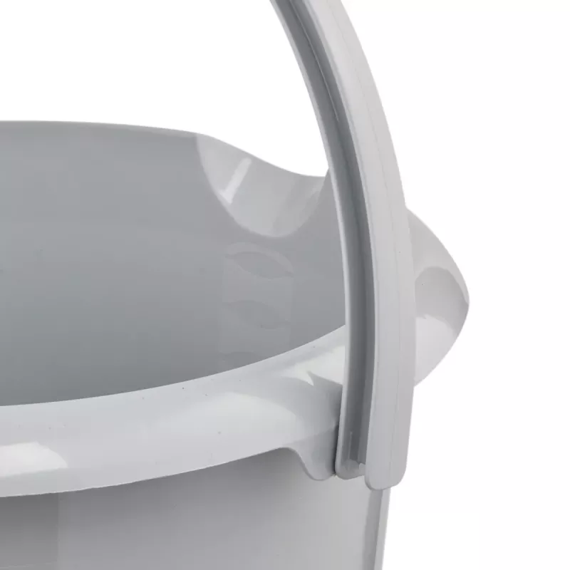Balde de limpeza redondo keeeper mika eco, 10 litros, cinzento-pedra, 100% plástico reciclado, asa ergonómica 1171015000000