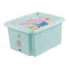 Caixa de arrumação keeeper karolina Peppa Pig, 24 litros, caixa giratória/empilhável com tampa, PP, aquamarina, 1 unid. 1223762433600