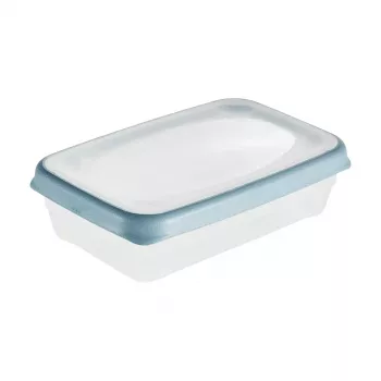 Recipiente de arrumação para alimentos keeeper franco, 0,4 L, retangular, rebordo azul 1079168000000