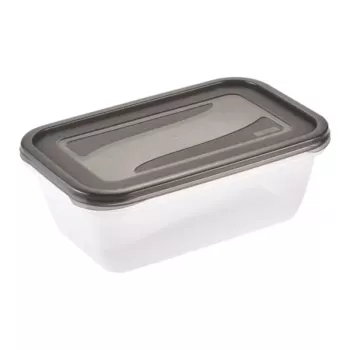keeeper fredo fresh Conjunto de recipientes de armazenamento de alimentos, 2 x 3,3 L, retangular, transparente com tampas cinzentas 3068082700000