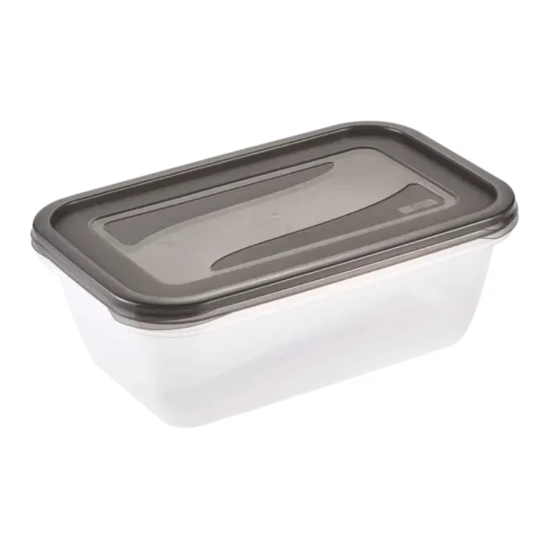 keeeper fredo fresh Conjunto de recipientes de armazenamento de alimentos, 2 x 3,3 L, retangular, transparente com tampas cinzentas 3068082700000