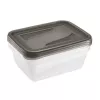 keeeper fredo fresh Conjunto de recipientes de armazenamento, 3x 1,25 L, retangular, base transparente com tampa cinzenta 3067582700000