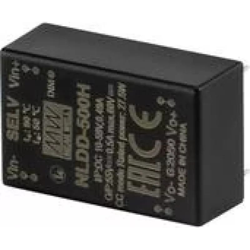 Mean Well NLDD-1400H Conversor DC/DC redutor Driver LED de corrente constante entrada 6-50V, saída 2-48V, 1400mA, regulação PWM, montagem PCB