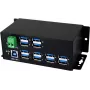 EXSYS EX-1112HMS Hub industrial USB 3.2 Gen 1 de 12 portas para calha DIN