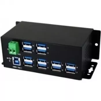 EXSYS EX-1112HMS Hub industrial USB 3.2 Gen 1 de 12 portas para calha DIN