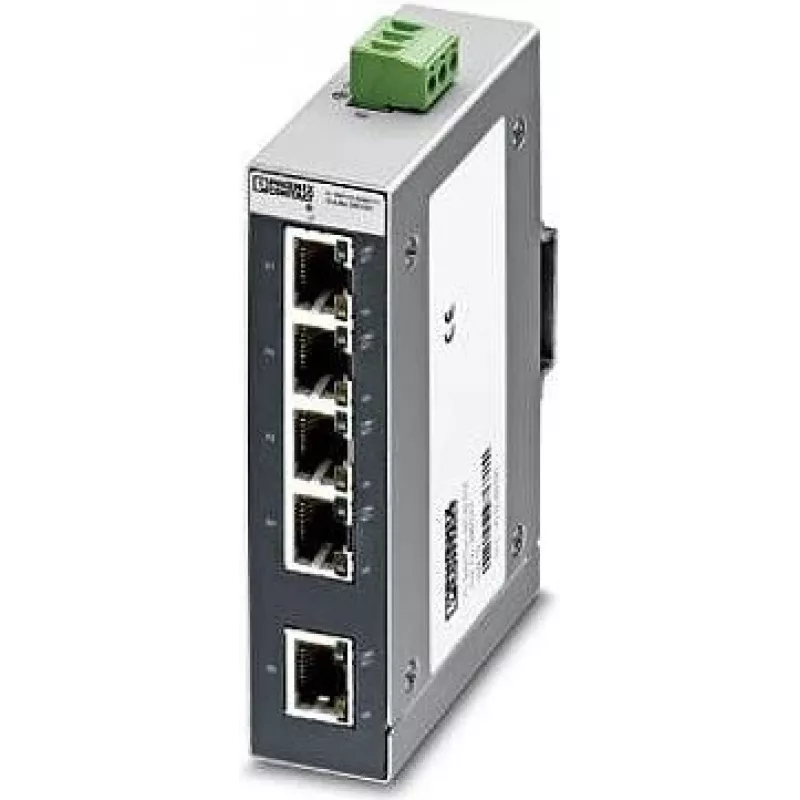 Phoenix Contact FL SWITCH SFNB 5TX Comutador Ethernet industrial, 5 portas 10/100 Mbps, calha DIN, 24 V DC 2891001