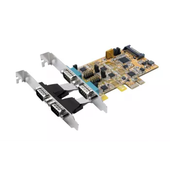 EXSYS EX-45034 Placa PCIe serial RS-232/422/485 de 4 portas (FTDI)
