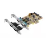 EXSYS EX-45034 Placa PCIe serial RS-232/422/485 de 4 portas (FTDI)