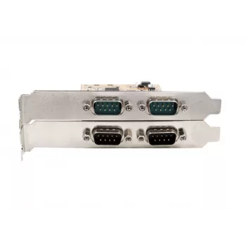 EXSYS EX-45034 Placa PCIe serial RS-232/422/485 de 4 portas (FTDI)