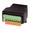 EXSYS EX-49112 Adaptador de conector fêmea RJ45 para bloco de terminais de 8 pinos com botão, CAT.5e