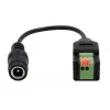 EXSYS Cabo adaptador conector fêmea DC 5,5x2,1mm para bloco de terminais de 2 pinos com botão, 15cm EX-49141
