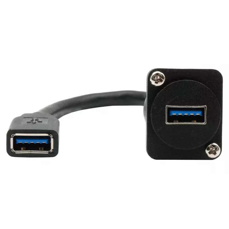 EXSYS EX-49165 adaptador de cabo D-Typ USB-A conector fêmea para conector fêmea, USB 3.2 Gen 1, 20 cm