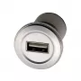 EXSYS EX-49191 Adaptador USB 2.0 de encastrar, USB-A fêmea para USB-A fêmea, metal