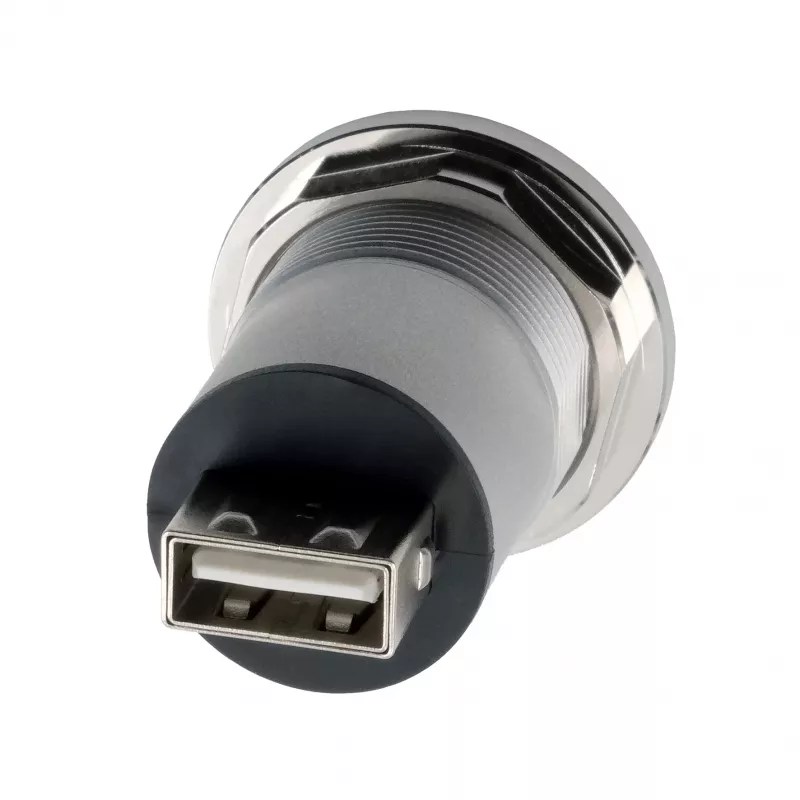 EXSYS EX-49191 Adaptador USB 2.0 de encastrar, USB-A fêmea para USB-A fêmea, metal