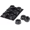 3M SJ 5009 MPBB Pés amortecedores redondos autoadesivos, preto, 22,3 mm diâmetro x 10,1 mm altura, 6 unid.