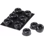 3M SJ 5009 MPBB Pés amortecedores redondos autoadesivos, preto, 22,3 mm diâmetro x 10,1 mm altura, 6 unid.