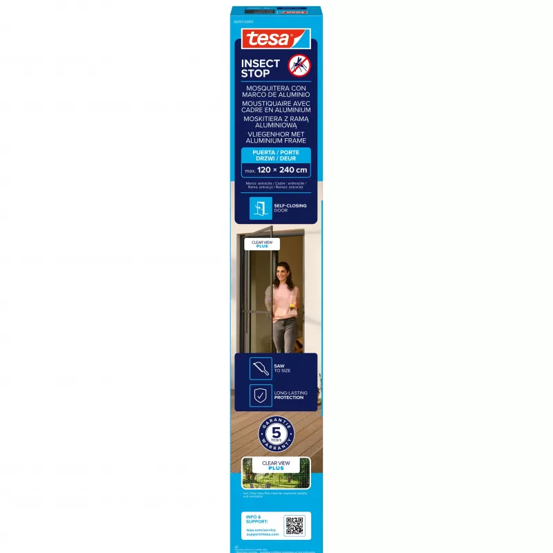 tesa Insect Stop Antracite Porta de proteção contra insetos 1,2 x 2,4 m 55197-00101-00