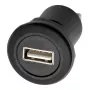 EXSYS EX-49212 Adaptador USB 2.0 de encastrar, USB-A fêmea para USB-A fêmea, preto