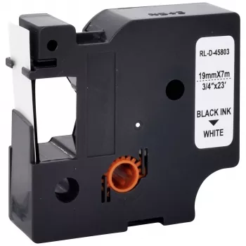 Renkforce RF-LT-D45803 Cassete de fita de rotulagem compatível DYMO D1, 19 mm, branco/preto, 7 m RF-6027838