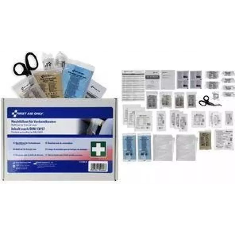 FIRST AID ONLY Conjunto de recarga para caixas de primeiros socorros DIN 13157 P-51005 00