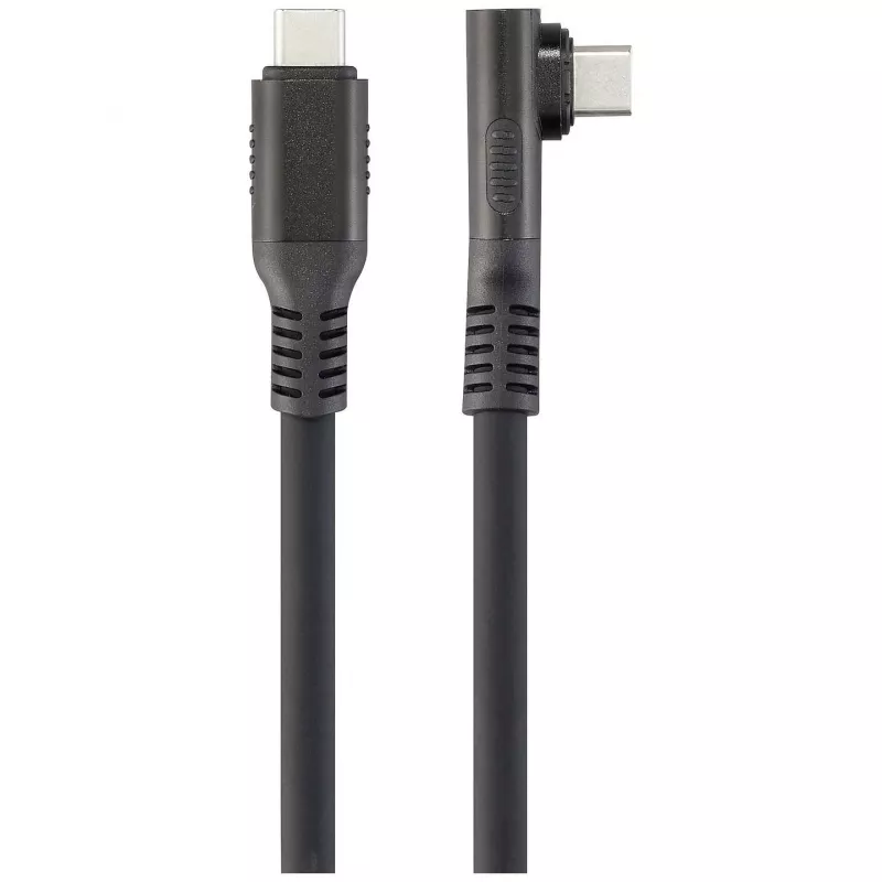 Renkforce Cabo USB4 USB-C para USB-C 1 m preto 8K UHD ficha magnética RF-6438138