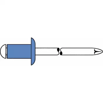 Rebite cego GESIPA aço/aço 4x8mm cabeça chata redonda intervalo de aperto 2,5-4,5mm (6310443)
