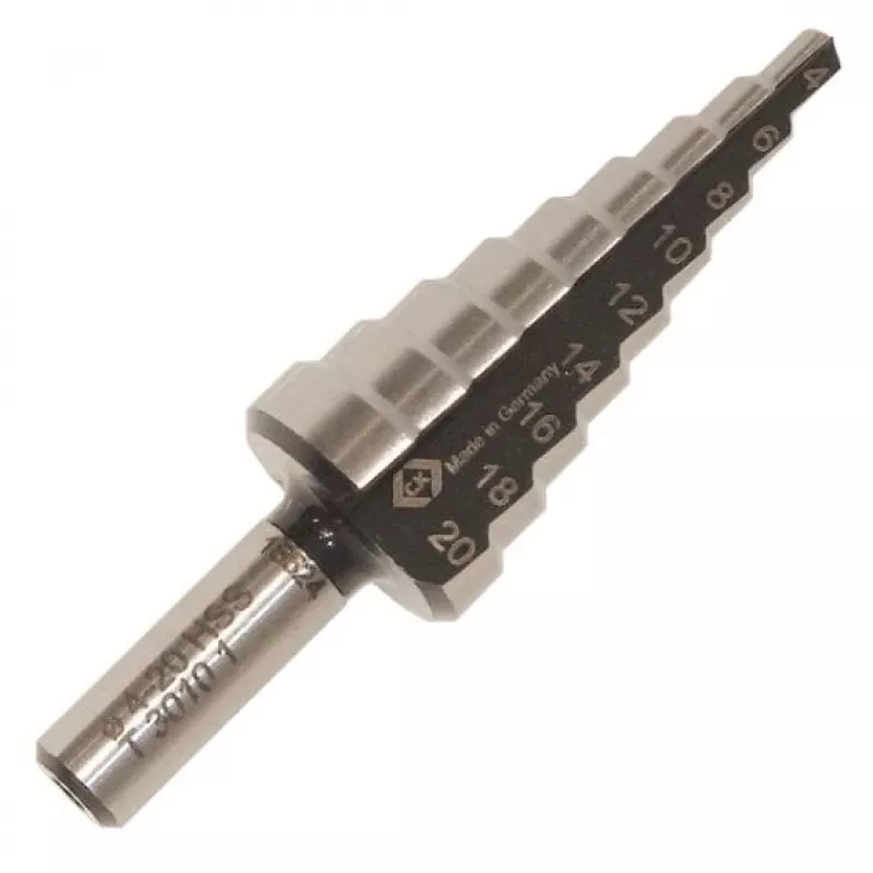 Broca escalonada HSS C.K Tools 6-20 mm T3010 1 com haste cilíndrica