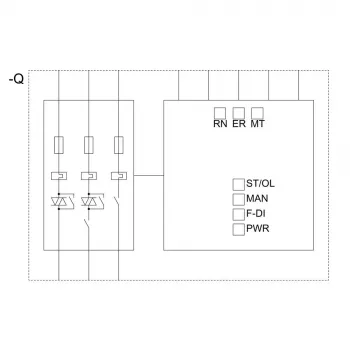 Siemens SIRIUS 3RK1 arrancador de motor 3RK1308-0CE00-0CP0, 0,3-1,25 A, DOL, 3 polos, 200 V AC