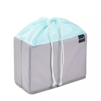 keeeper nea saco para fruta e legumes, 9 litros, cinzento/aquamarine, cordão de aperto, dobrável, apto para alimentos, 1 unid. 1229562400000