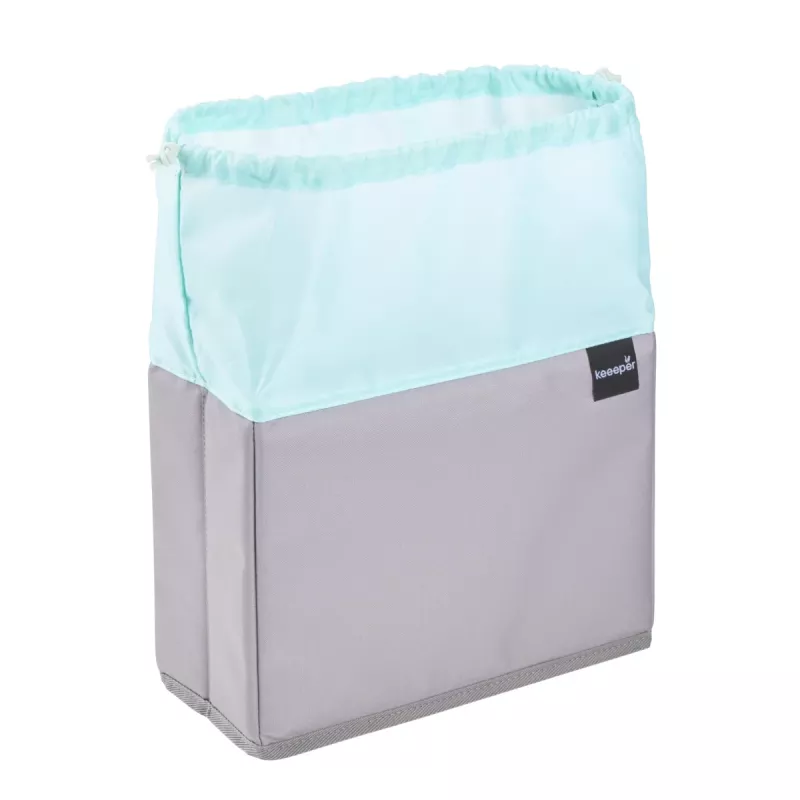 keeeper nea saco para fruta e legumes, 9 litros, cinzento/aquamarine, cordão de aperto, dobrável, apto para alimentos, 1 unid. 1229562400000