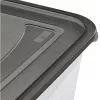 keeeper fredo fresh conjunto de recipientes de arrumação para alimentos, 5x 0,5 L, retangular, transparente com tampas cinzentas 3067282700000