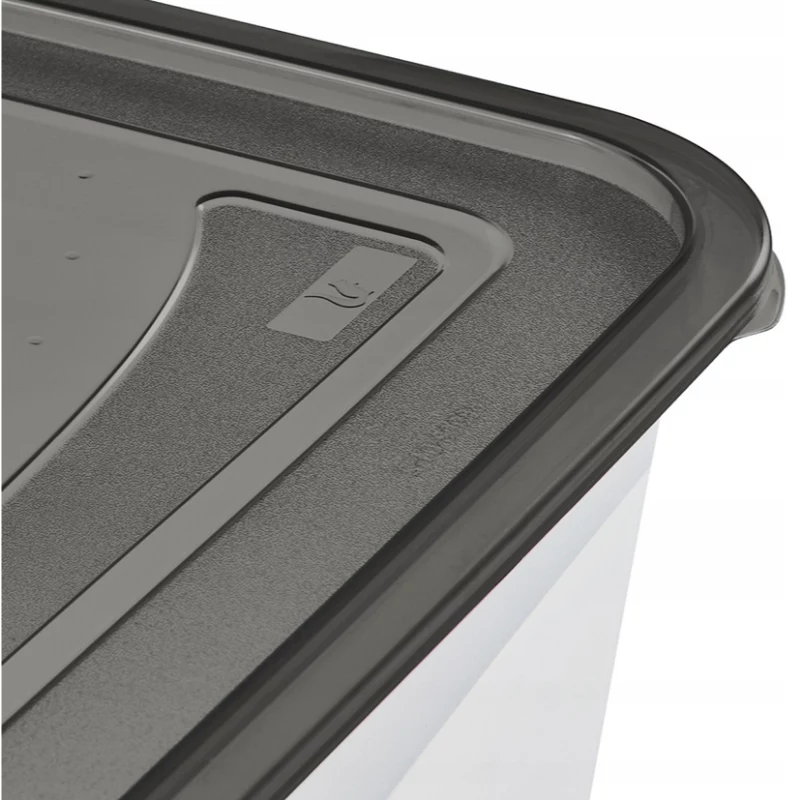 keeeper fredo fresh conjunto de recipientes de arrumação para alimentos, 5x 0,5 L, retangular, transparente com tampas cinzentas 3067282700000