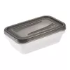 keeeper fredo fresh conjunto de recipientes de arrumação, 3 x 2,4 L, retangular, transparente com tampas cinzentas 3067982700000