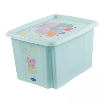 keeeper Karolina caixa de arrumação Peppa Pig, 30 litros, aquamarina, com tampa, empilhável 1223862433600