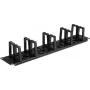 Renkforce RF-7116968 painel de gestão de cabos para rack 19 polegadas 2U suportes de cabos rotativos 360° preto