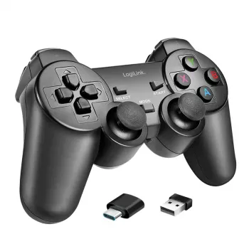 LogiLink AA0187 comando de jogos sem fios 2,4 GHz preto 8 m de alcance PC Android PS3