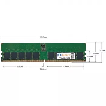 PHS-memory 16GB DDR5 ECC UDIMM 5600MHz PC5-44800E Módulo de memória para HP Z2 G9 Tower (Intel 13.ª ger.) SP543187